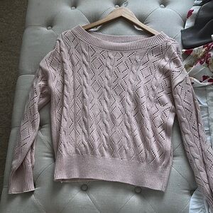 Light pink knit sweater Size Small